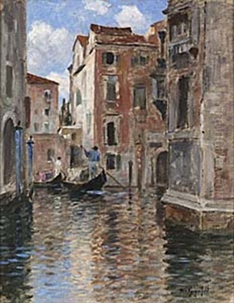 Gondoljarer, Venedig Oil Painting by Wilhelm von Gegerfelt