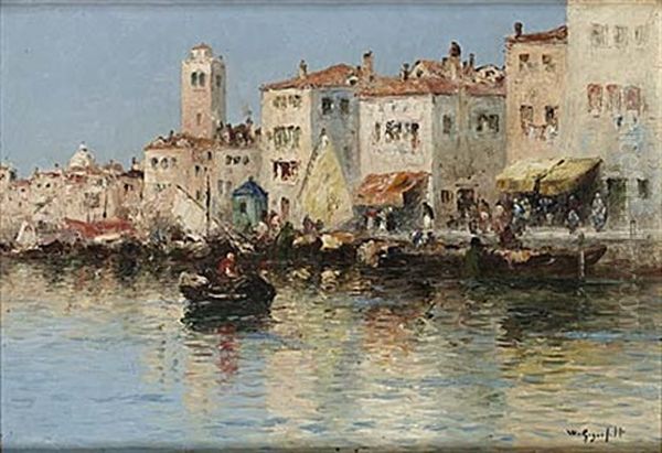 Kanalbild Fran Venedig Oil Painting by Wilhelm von Gegerfelt