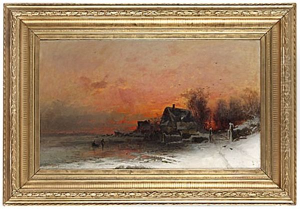 Aftonrodnad Oil Painting by Wilhelm von Gegerfelt