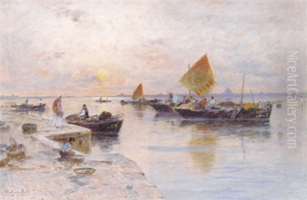 Utsikt Mot Murano Oil Painting by Wilhelm von Gegerfelt