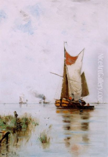 Segelskutor Oil Painting by Wilhelm von Gegerfelt