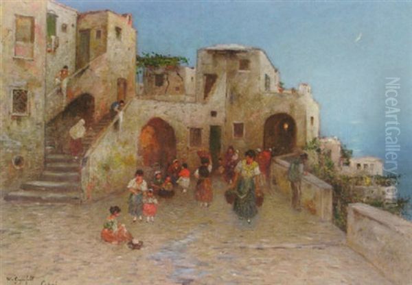 Stadsmotiv, Capri Oil Painting by Wilhelm von Gegerfelt