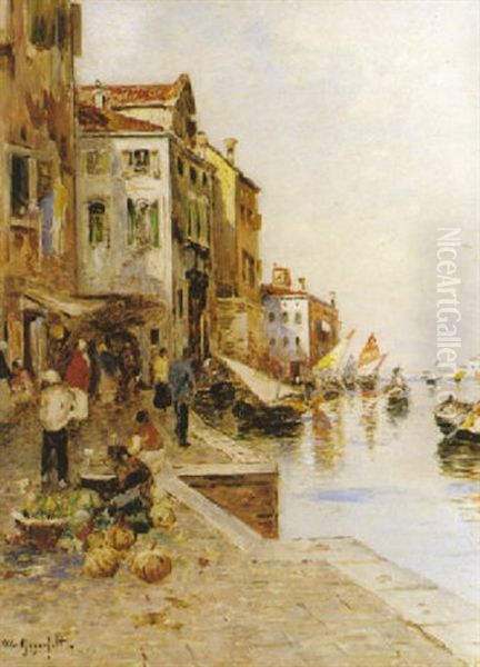 Kaj, Venedig Oil Painting by Wilhelm von Gegerfelt