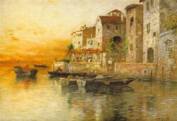 Skymning I Venedig Oil Painting by Wilhelm von Gegerfelt