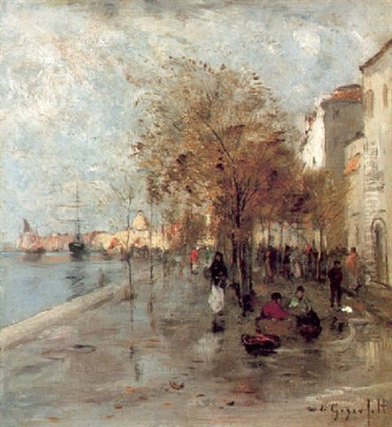 Gatumotiv, Venedig Oil Painting by Wilhelm von Gegerfelt