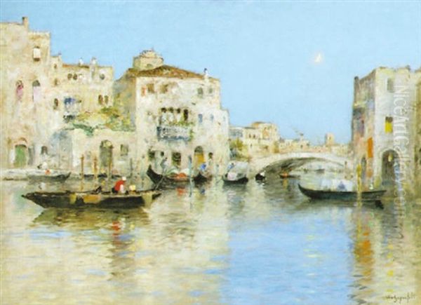 Canal Grande, Venedig Oil Painting by Wilhelm von Gegerfelt