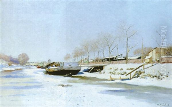 Vinter Vid Fyrisan Oil Painting by Wilhelm von Gegerfelt