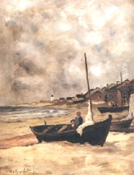 Strand I Bretagne Oil Painting by Wilhelm von Gegerfelt