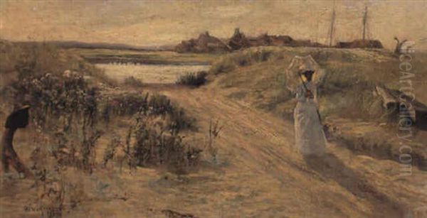 Promenad Pa Stranden Oil Painting by Wilhelm von Gegerfelt