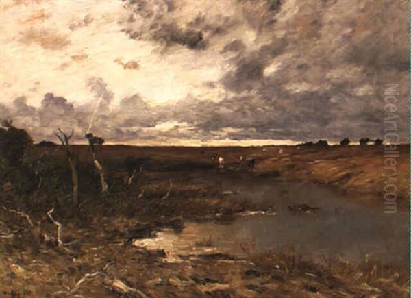 Storm Over Hallans Vadero Oil Painting by Wilhelm von Gegerfelt