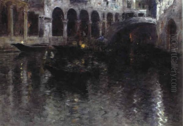 Kv,ll I Venedig Oil Painting by Wilhelm von Gegerfelt