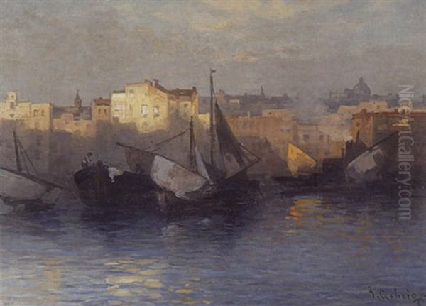 In Der Lagune Vor Venedig Oil Painting by Jacob Gehrig