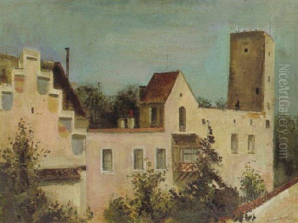 Burg Grunwald Oil Painting by Otto Geigenberger