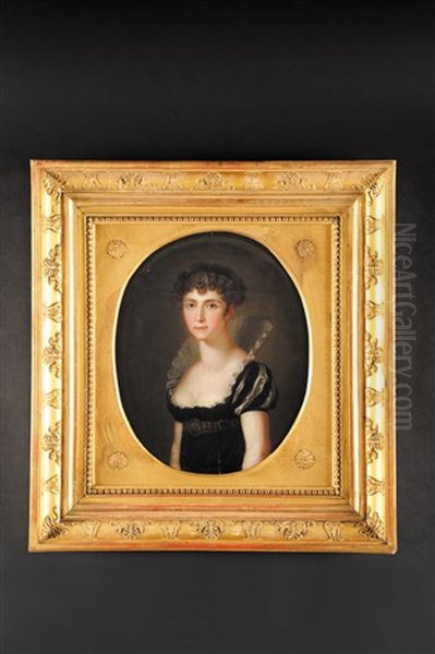 Portrait Stephanie De Beauharnais, Princesse De Bade Oil Painting by Conrad Geiger