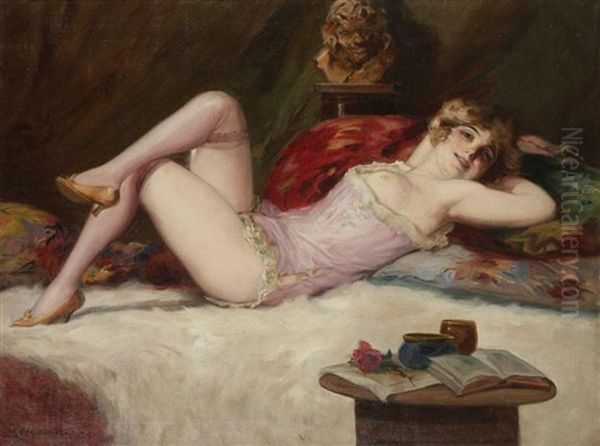 Odalisque Oil Painting by Richard Geiger