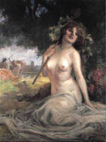 An Allegory Of Autumn Oil Painting by Richard Geiger