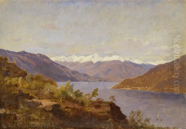 Am Vierwaldstattersee Oil Painting by Johann-Joseph Geisser