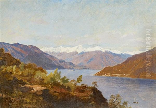 Vue Du Lac Des Quatre Cantons Oil Painting by Johann-Joseph Geisser