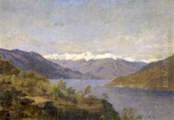 Canobbio Am Langensee Oil Painting by Johann-Joseph Geisser