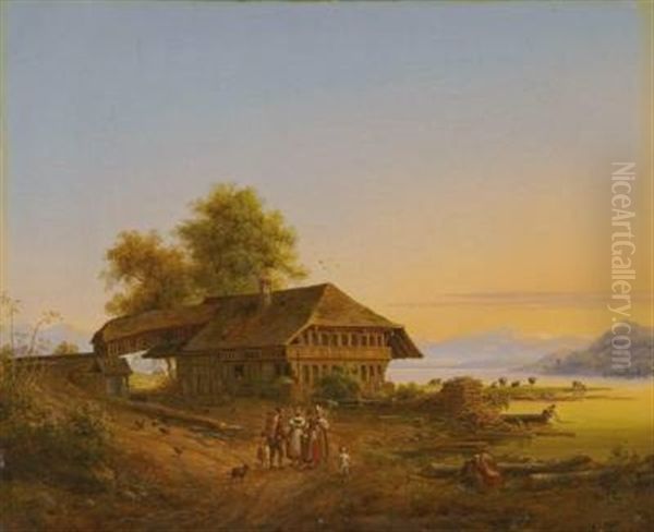 Aus Den Pontinischen Sumpfen Oil Painting by Andreas Geist