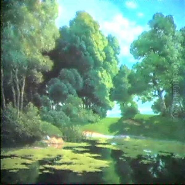 In Der Lobau Oil Painting by Karl Ritter Von Geist