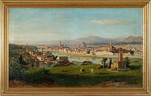 Das Sommerliche Florenz Oil Painting by Lorenzo Gelati