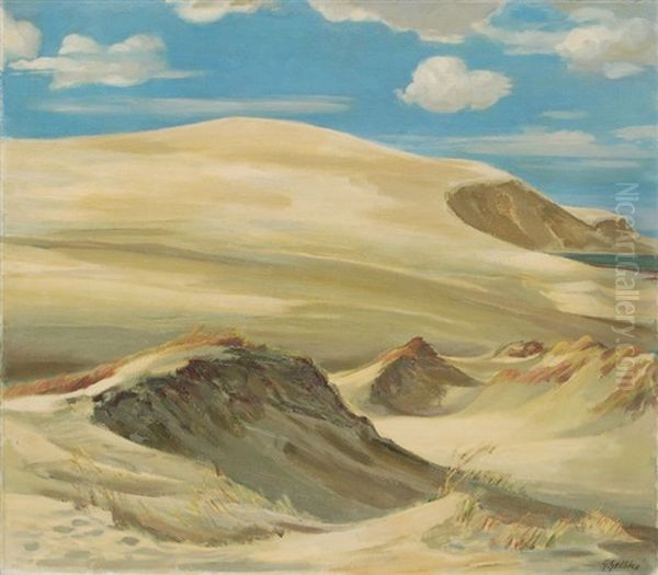 Kurische Wanderdunen Oil Painting by Georg Hermann Gelbke