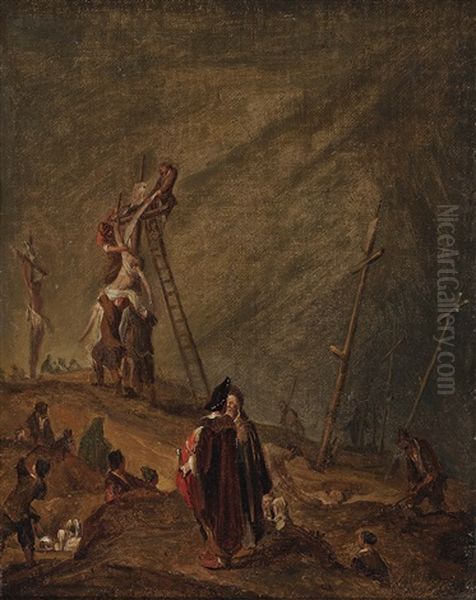 Descent From The Cross Oil Painting by Aert De Gelder