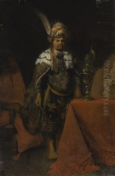 The Enraged Ahasuerus Oil Painting by Aert De Gelder