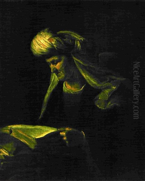 Femme Agee Lisant Oil Painting by Aert De Gelder