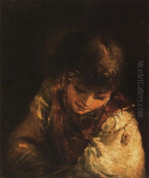 Fiu Mellkepe (az Ifju David) - Boy Portrait Oil Painting by Aert De Gelder