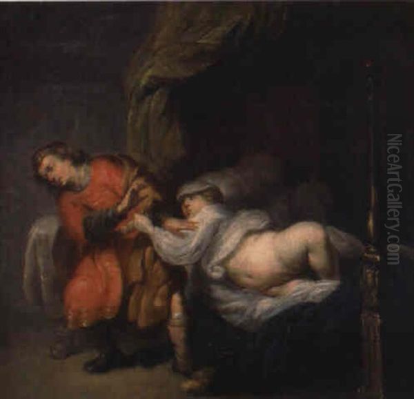 Joseph Et La Femme De Putiphar Oil Painting by Aert De Gelder