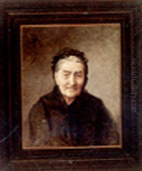 Portraet Af Aeldre Kvinde Oil Painting by Lucia Mathilde von Gelder