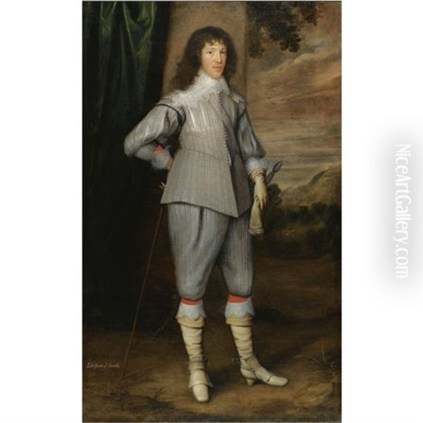 Portrait Of Dutton Gerard, 3rd Baron Gerard (1613-1640), Of Gerard's Bromley, Staffordshire Oil Painting by George Geldorp