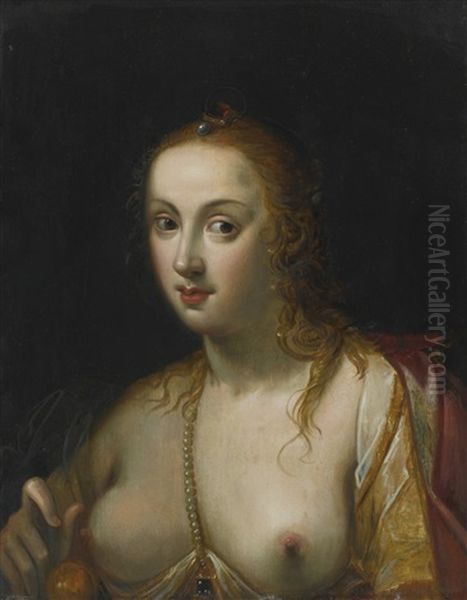 Portrait Of An Elegant Woman In The Guise Of Venus Oil Painting by Gortzius Geldorp