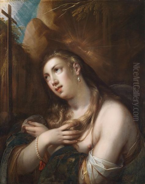 Die Busende Heilige Maria Magdalena Oil Painting by Gortzius Geldorp