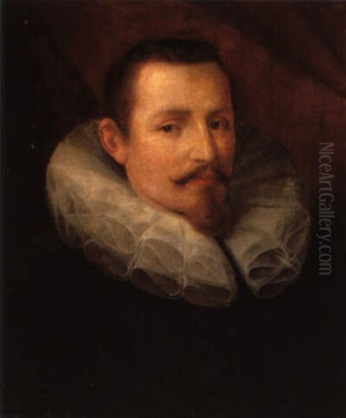 Bildnis Des Philipp Bourell Mit Halskrause Oil Painting by Gortzius Geldorp