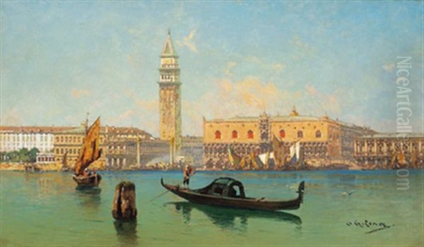 In Venedig Oil Painting by Otto Geleng