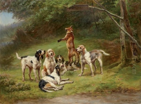 Scene De Chasse Oil Painting by Jules Bertrand Gelibert