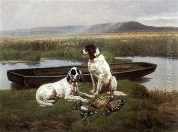 Morning Hunt Oil Painting by Jules Bertrand Gelibert