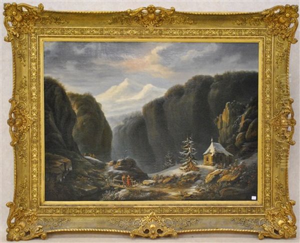 Paysage Montagneux Oil Painting by Maximilien Lambert Gelissen