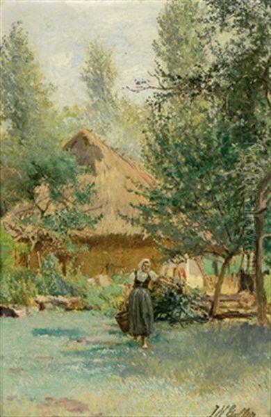 Motiv Aus Ungarn Oil Painting by Johann Nepomuk Geller