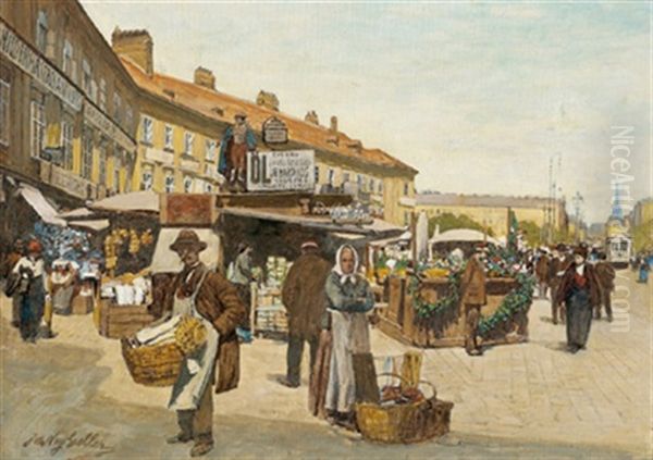 Motiv Aus Wien Oil Painting by Johann Nepomuk Geller