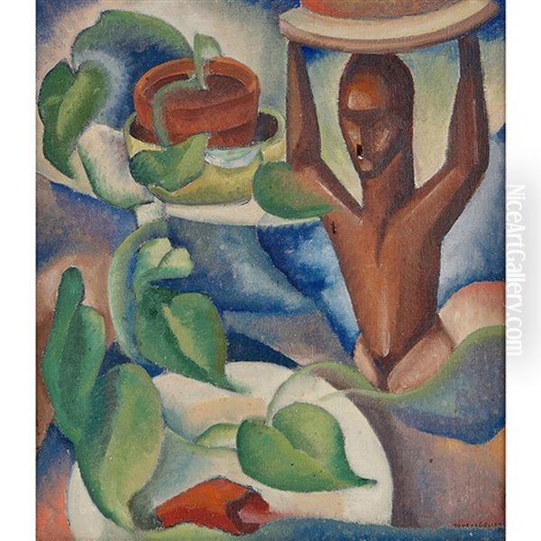 Cubist Still Life Oil Painting by Todros Geller