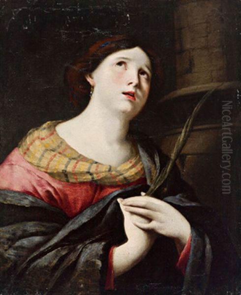 Die Heilige Barbara Oil Painting by Giacinto Gemignani