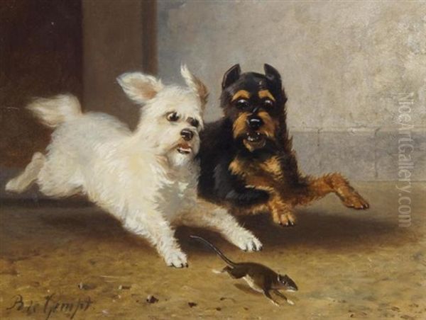 Mouse Hunt Oil Painting by Bernard de Gempt