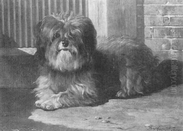 A Tibetan Terrier Oil Painting by Bernard de Gempt