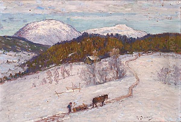 Areskutan Oil Painting by Anton Genberg