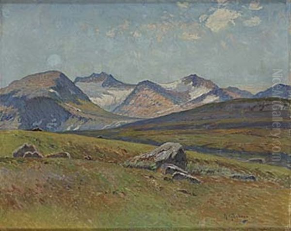 Lapporten Oil Painting by Anton Genberg