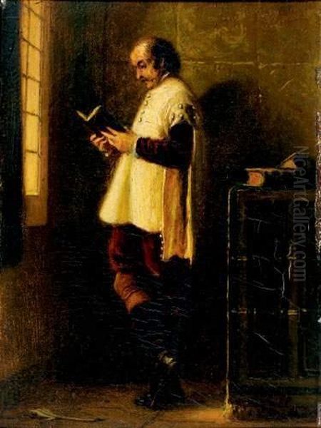 La Lecture Oil Painting by Adolphe Aze